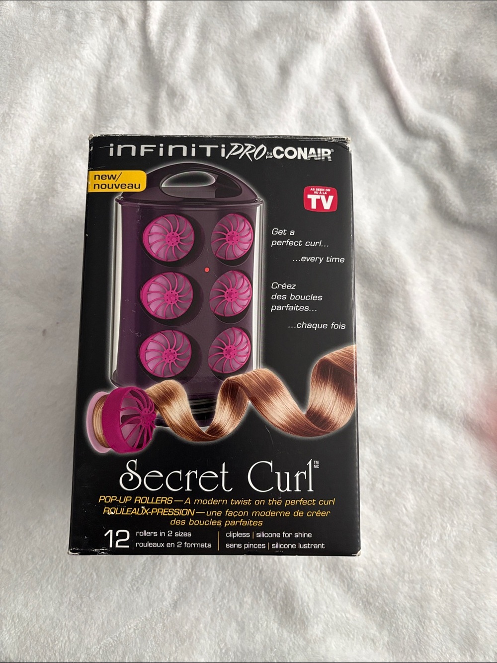 Conair InfinitiPro Secret Curl Pop-Up Rollers - Pink